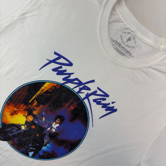 Prince Purple Rain T Shirt Official Estate Graphic Crop Tee Women's Large NWOT - Picture 2 of 7